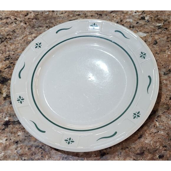 Longaberger Woven Traditions Classic Green Bread and Butter Plate 7 1/4" - Picture 2 of 12